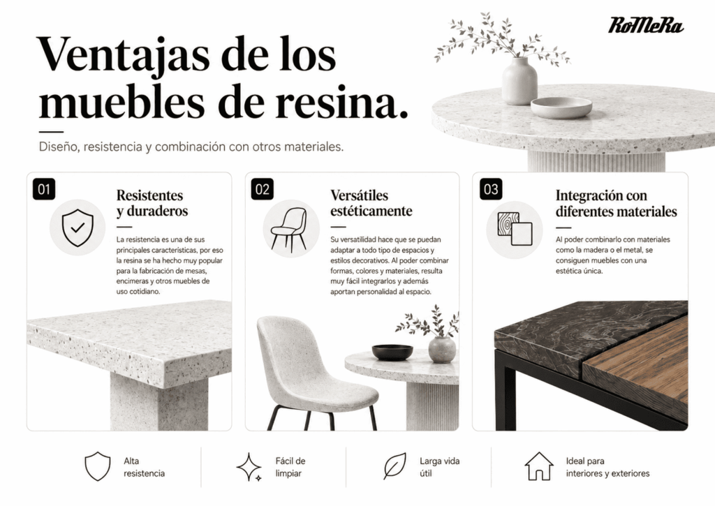 Ventajas muebles de resina